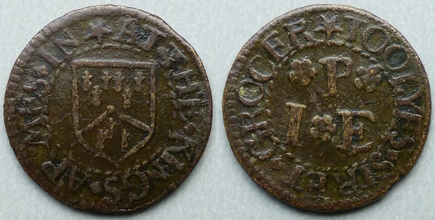 Tooley Street, I P (E) AT THE KINGS ARMES farthing Tooley Street, I P (E) AT THE KINGS ARMES farthing